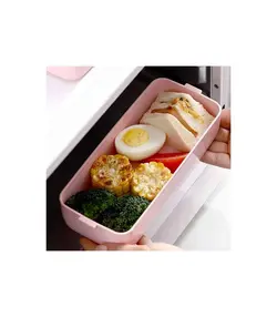 ظرف غذای بامبو سه طبقه لانچ باکس با قاشق و چنگال 900 میل Lunch Box