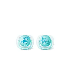پستانک پسرانه الترا سافت فیلیپس اونت 0 تا 6 ماه طرح خرچنگ و ستاره دریایی Philips Avent