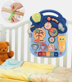 اسکوتر و واکر 5 کاره موزیکال بی بی پارتنر آبی تیره Baby Partner