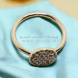 انگشتر زنانه استیل نگین دار مدل SR1008