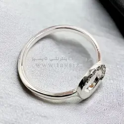 انگشتر زنانه استیل نگین دار مدل SR1004