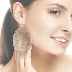 گوشواره زنانه طرح برگ مدل SE1016