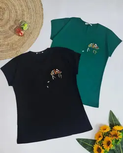 تیشرت جیب گلدوزی