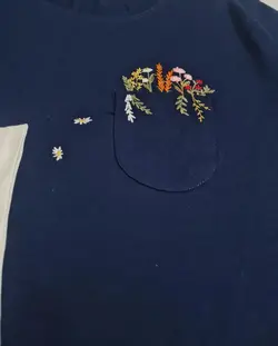 تیشرت جیب گلدوزی