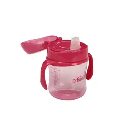 لیوان آبمیوه خوری آموزشی صورتی دکتر براونز Dr. Brown's