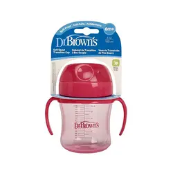 لیوان آبمیوه خوری آموزشی صورتی دکتر براونز Dr. Brown's