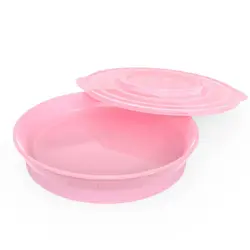 ظرف غذاخوری با صفحه نگهدارنده بزرگ توییست شیک TWISTSHAKE صورتی