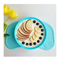 ظرف غذاخوری با صفحه نگهدارنده بزرگ توییست شیک TWISTSHAKE آبی