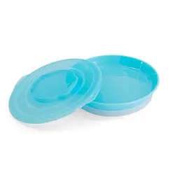 ظرف غذاخوری با صفحه نگهدارنده بزرگ توییست شیک TWISTSHAKE آبی