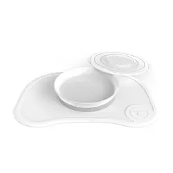 ظرف غذاخوری با صفحه نگهدارنده بزرگ توییست شیک TWISTSHAKE سفید
