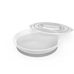 ظرف غذاخوری با صفحه نگهدارنده بزرگ توییست شیک TWISTSHAKE سفید