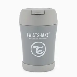 فلاسک نگهدارنده غذا کودک استیل طوسی توییست شیک TWISTSHAKE