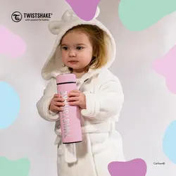 فلاسک استیل 420 میلی لیتر صورتی توییست شیک TWISTSHAKE