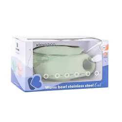 ظرف غذای گرم نگهدارنده استیل کیکابو Kikka boo مدل گربه سبز