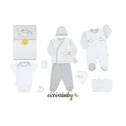 ست بیمارستانی نوزاد 10 تکه ماهی زرد جیجیم بیبی CICIMBABY