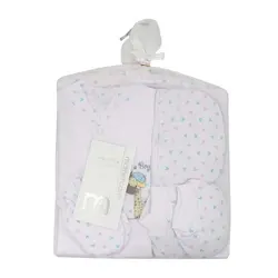 ست بیمارستانی نوزاد طرح قلب آبی صورتی 7 تکه مادرکر MOTHERCARE