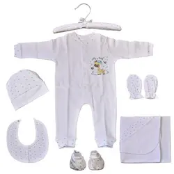 ست بیمارستانی نوزاد طرح قلب آبی صورتی 7 تکه مادرکر MOTHERCARE