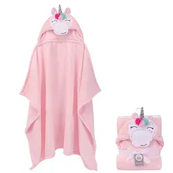پتو نوزاد کلاهدار یونیکورن صورتی ببه کامفورت BEBE COMFORT