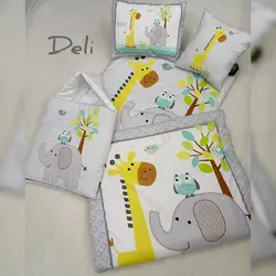 سرویس خواب کودک 5 تکه طرح حیوانات دلی DELI