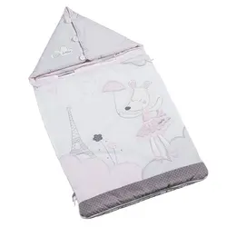 قنداق نوزاد سفید صورتی ساتون SAUTHON مدل LILIBELLE