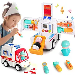 اسباب بازی آمبولانس و وسایل پزشکی موزیکال هولی تویز Hola Toys