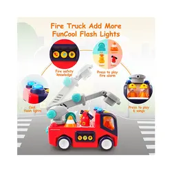 اسباب بازی ماشین آتش نشانی موزیکال هولی تویز Hola Toys