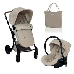 سرویس سه تکه کالسکه کرم بروی Brevi مدل PrestoCity