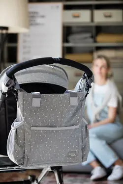 ساک لوازم کودک طوسی واکینگ مام مدل DREAMER