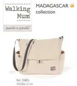 ساک لوازم کودک بژ واکینگ مام مدل MADAGASCAR