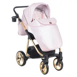 ست کالسکه صورتی چرم 4 تکه آدامکس مدل222 REGGIO SHINE