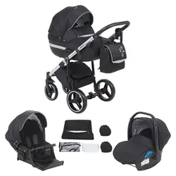 ست کالسکه مشکی طلایی 4 تکه آدامکس مدل CORTINA SE 401