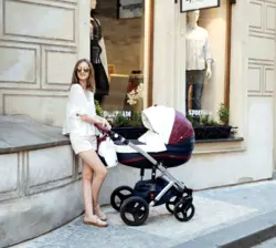 ست کالسکه 3رنگ چرم 4 تکه آدامکس مدل VICCO DELUXE 100