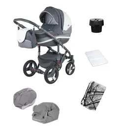 ست کالسکه طوسی 4 تکه آدامکس مدل VICCO A25