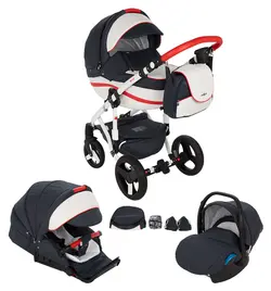 ست کالسکه سرمه ای 4 تکه آدامکس مدل VICCO R1