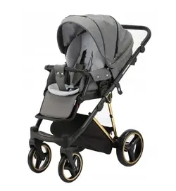 ست کالسکه طوسی طلایی 4 تکه آدامکس مدل 468 VERONA SE