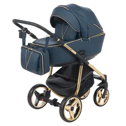 ست کالسکه چرم سرمه ای 4 تکه آدامکس مدل 311 SIERRA