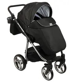 ست کالسکه مشکی نقره ای 4 تکه آدامکس مدل REGGIO SE Y69