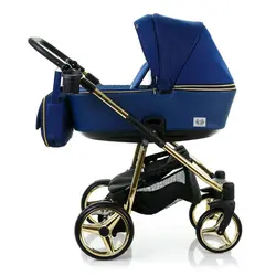 ست کالسکه سرمه ای طلایی 4 تکه آدامکس مدل REGGIO SE Y807