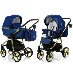 ست کالسکه سرمه ای طلایی 4 تکه آدامکس مدل REGGIO SE Y807