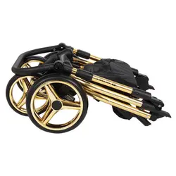 ست کالسکه سرمه ای طلایی 4 تکه آدامکس مدل REGGIO SE Y807