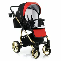 ست کالسکه مشکی قرمز 4 تکه آدامکس مدل REGGIO SE Y804