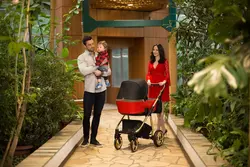 ست کالسکه مشکی قرمز 4 تکه آدامکس مدل REGGIO SE Y804