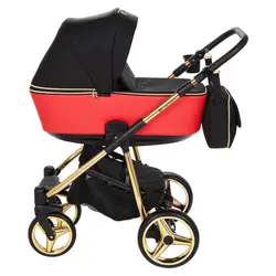 ست کالسکه مشکی قرمز 4 تکه آدامکس مدل REGGIO SE Y804