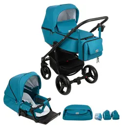 ست کالسکه آبی 4 تکه آدامکس مدل REGGIO Y102