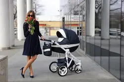 ست کالسکه سرمه ای 4 تکه آدامکس مدل MONTE D7