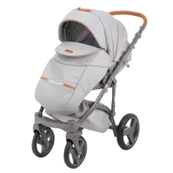 ست کالسکه طوسی چرم 4 تکه آدامکس مدل MASSIMO DELUXE V201