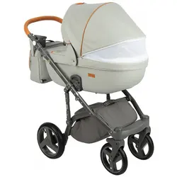 ست کالسکه طوسی چرم 4 تکه آدامکس مدل MASSIMO DELUXE V201