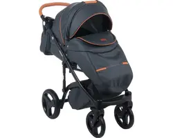 ست کالسکه خاکستری چرم 4 تکه آدامکس مدل MASSIMO DELUXE V205