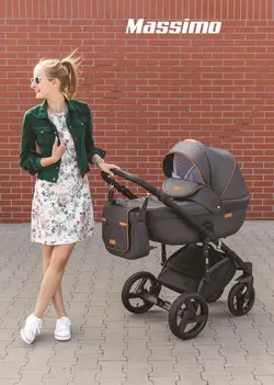 ست کالسکه خاکستری چرم 4 تکه آدامکس مدل MASSIMO DELUXE V205