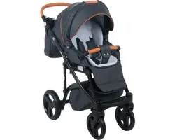 ست کالسکه خاکستری چرم 4 تکه آدامکس مدل MASSIMO DELUXE V205